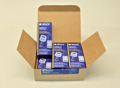 Brady NYL-RED-38PL-KD6PK SafeKey Nylon Lockout Padlocks (Pack of 6) 150311 - Image 1 of 4