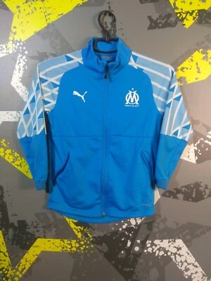 Olympique Marseille OM Training Football Jacket Puma Blue Young Size S/M ig93 - Image 1 of 4