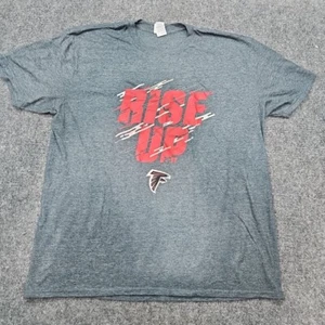 Atlanta Falcons T-Shirt Men XL Dark Grey Rise Up 2017 Front Print Graphic NFL - Picture 1 of 14