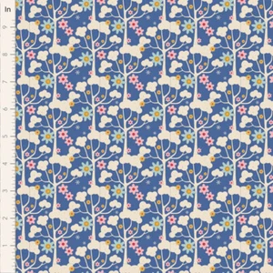 Quilting Patchwork Fabric TILDA Jubilee Wildgarden Blue 50x55cm FQ - Picture 1 of 5
