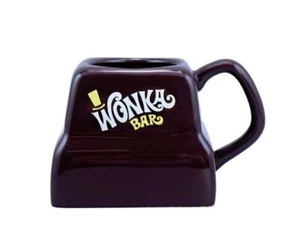 OFFICIAL WILLY WONKA CHOCOLATE CHUNK SHAPED 3D COFFEE MUG CUP NEW IN BOX HMB - Picture 1 of 3