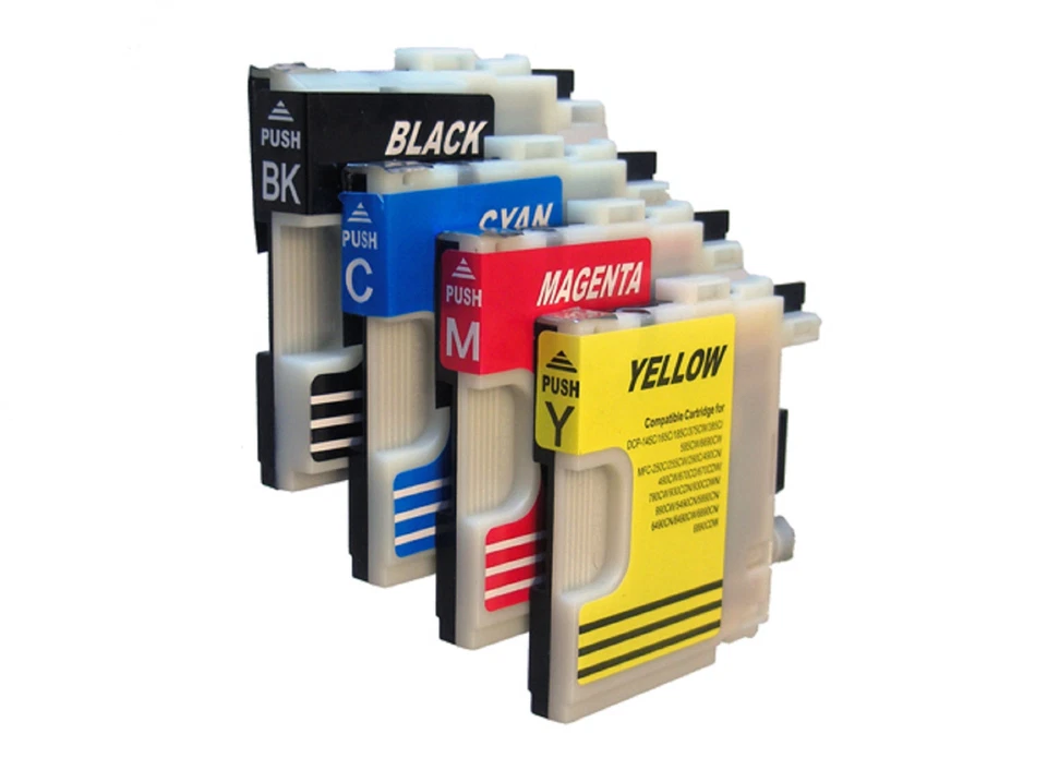 4Tintenpatronen kompatibel mit Brother DCP-195CMFC-490CW MFC250C DCP-165C DCP145 - Bild 1 von 1
