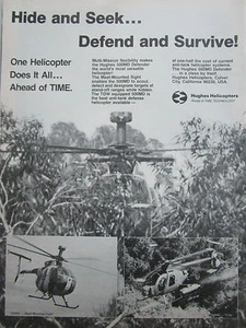 8/1980 PUB HUGHES HELICOPTERS HUGHES 500MD TOW MAST MOUNTED SIGHT ORIGINAL AD - Imagen 1 de 1