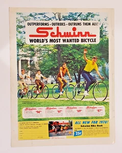Vintage Original 1970 Schwinn Bicycles Apple Krate Varsity Sport 11x14 ad - Picture 1 of 1
