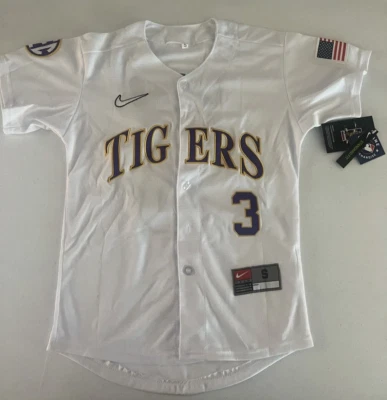 Camiseta de beisebol Dylan Crews LSU Tigers Nike TAMANHOS JOVENS - Imagem 1 de 4