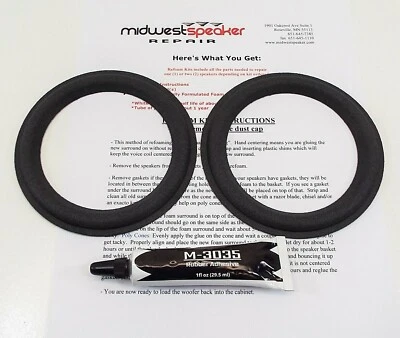 MW AUDIO Paradigm CC-150: 5" Woofer Foam Speaker Repair Kit - FREE US SHIPPING!
