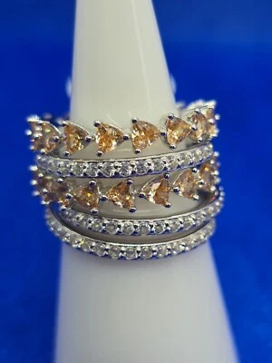 BP "ALERTA UNICORNIO"! Topacio ámbar plata de ley talla 6 Foto 1 de 4