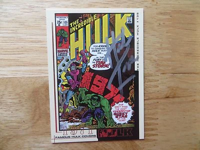 2003 UPPER DECK THE HULK MOVIE CHASE CARD # FC15 COVER # 135 SIGNED HERB TRIMPE - Image 1 of 2