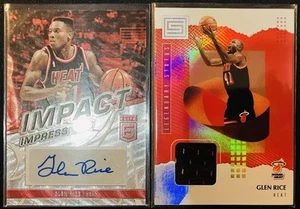 GLEN RICE JERSEY, AUTOGRAPH LOT, 22-23 ELITE IMPACT IMPRESSION, LEGENDARY STATUS - Picture 1 of 2