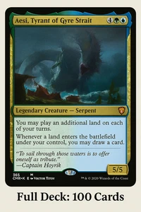 Aesi, Tyrant of Gyre Strait Custom Commander Deck MTG Magic the Gathering - Bild 1 von 9