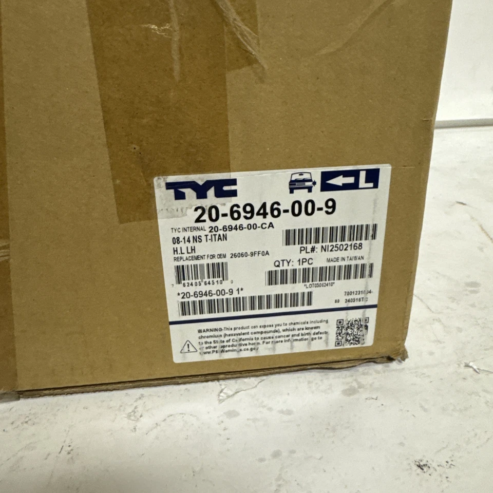 Faro delantero para 08-14 Nissan Titan conductor izquierdo CAPA Foto 1 de 3