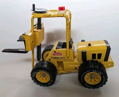 Carretilla elevadora Tonka # 52900 acero prensado metal juguete vintage años 70 Foto 1 de 4