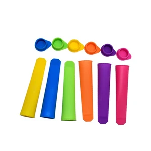 Silicone Handheld Popsicle Molds DIY Set Reusable Ice Cream Molds With Lids - Picture 1 of 17