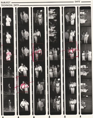 Contact Photo Sheet & Negatives Andy Gibb Jackson Diedre Hall Davis Jr Sampler - Image 1 of 2