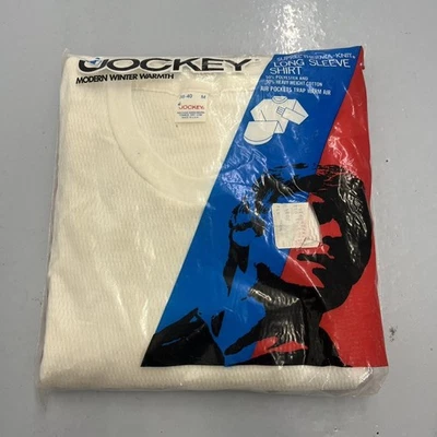 Camisa Térmica Blanca Jockey Años 80 NOS Vintage Años 80 Foto 1 de 2