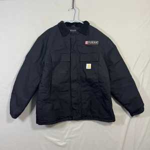 Chaqueta Carhartt Para Hombres XL Negra Calce Suelto Edredón Forrado Abrigo de Trabajo Parche Purina C003 - Imagen 1 de 16