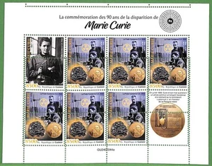 B2392 - Guinee - Hoja de estampillas ERROR MALPERF - 2024 - Maria Curie, MEDICINA - Imagen 1 de 1