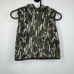 Carhartt Vest Boys 4T Fleece Camo Zip Up Hooded Soft Outdoor Active Logo - Picture 1 of 6