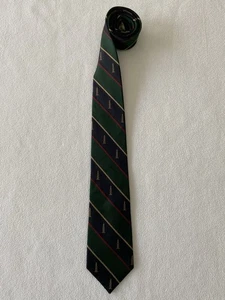yApre’ pour cravate Renberg’s bleu/vert/rouge rayé toute soie italienne made in USA - Photo 1/8