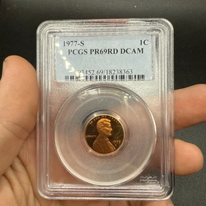 1977 S Lincoln Cent PCGS PR69 RD DCAM - 1C - Proof Red Cent  - Bild 1 von 9
