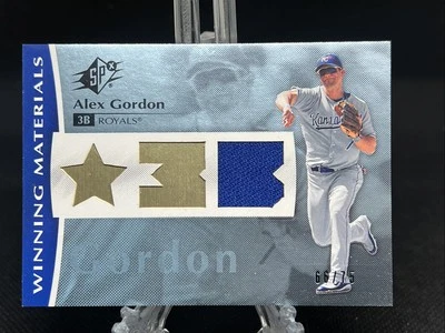 Alex Gordon 2008 Upper Deck SPX MLB Winning Materials Jersey #WM-GO /75 Royals - Image 1 of 2