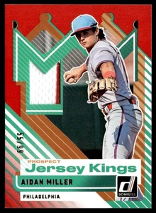 2025 Donruss Prospect Jersey Kings Red Aidan Miller 55/99 Philadelphia Phillies - Picture 1 of 2