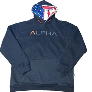 Alpha Defense Co. Hombre Alpha Logo Bandera Capucha Sudadera XL - Imagen 1 de 8