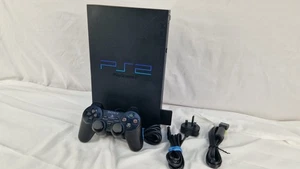 Sony PlayStation 2 Console Nera SCPH-50003 + Alimentazione, AV, Scheda di Memoria + Controller - Foto 1 di 11