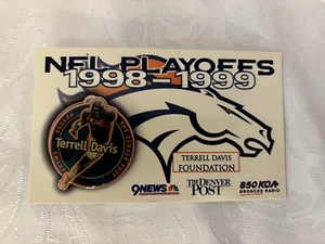 Denver Broncos Terrell Davis Pin 12/27/98 - Picture 1 of 1