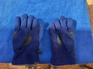 Malden Mills Fleece Gloves - Size Large - Blue - Picture 1 of 6