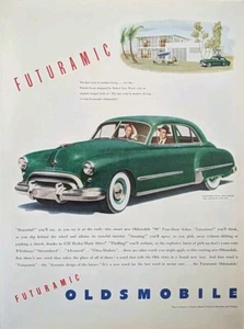 1948 Vintage Oldsmobile Print Ad. Green 1 Door Sedan. - Picture 1 of 1