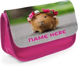 Personalisierte Meerschweinchen Bleistiftetui Mädchen Schule stationäre Tasche süßes Geschenk KS11
