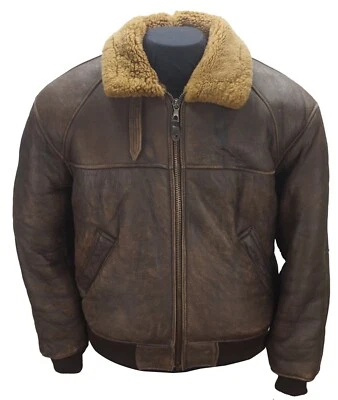 Air Force Type B-6 Original Leather Aviator Flight Bomber jacket size L - Image 1 of 4