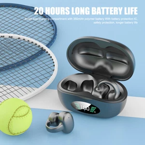 2023 New Bluetooth 5.3 Wireless Earbuds Ear Clip Bone Conduction Sport Headset - Photo 1 sur 14