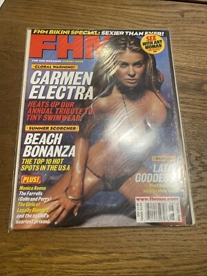 FHM August 2003 -Carmen Electra- Colin Farrell -Monica Keena Very Good Condition - Image 1 of 4