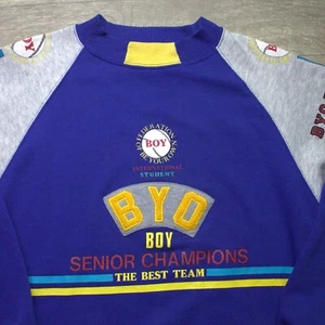 1980s Youth Vintage BYO Byo Boy Senior Champions Sweatshirt Medium - Picture 1 of 7