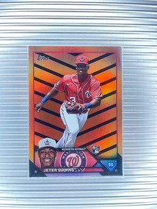 2023 Topps Update Jeter Downs Orange & Black Foil Parallel Rookie RC #US145 Nats