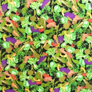 Garden vegetable harvest cotton quilting fabric Loralie Harris bhy x 44" w - Picture 1 of 9