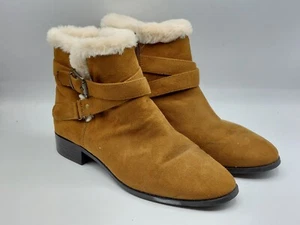 Head over Heels by Dune ‘Parker’ brown faux fur lined ladies ankle boots size 6 - Picture 1 of 10