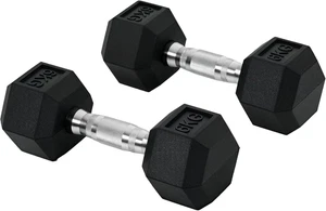 2X4Kg/2X5Kg/2X6Kg/2X8Kg/2X10Kg Rubber Dumbbell Sports Hex Weights Sets Home Gym - Picture 1 of 12