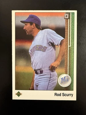 1989 Upper Deck - Rod Scurry #208 Seattle Mariners - Image 1 of 2