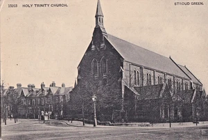FTM Vintage Postcard, Holy Trinity Church, Stroud Green before V1 Rocket Damage - Picture 1 of 1