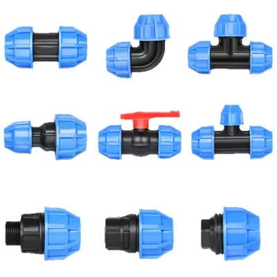 PP Fitting Verschraubung Klemmverbinder PE Rohr PVC Kunststoff 20 25 32 40 50 mm - Bild 1 von 4