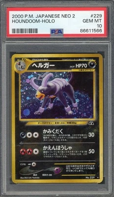 PSA 10 Houndoom Neo Discovery No. 229 Japanese Holo Pokemon Card B22 - Image 1 of 2