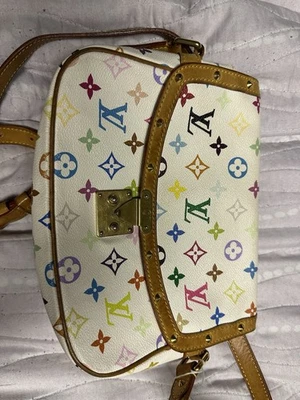 LOUIS VUITTON Takashi Murakami White Multicolor Monogram Sologne Shoulder Bag - Image 1 of 4