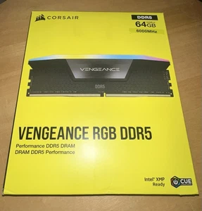 CORSAIR Vengeance RGB 64GB (2 x 32GB) DDR5 6000 CL30 (PC5 48000) 288-Pin PC RAM - Afbeelding 1 van 6