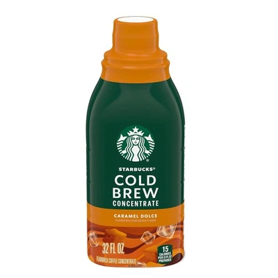 Starbucks Cold Brew Café Concentrado, Caramelo Dolce, 32 Onzas (Pack de 1)  Foto 1 de 4