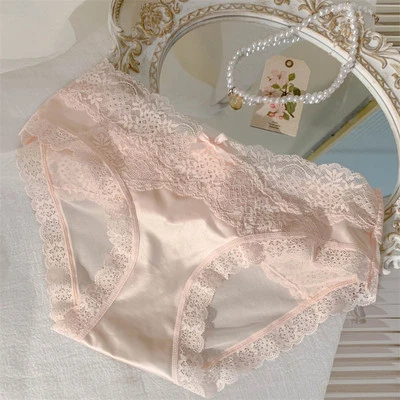 Ropa interior de malla de encaje de cintura baja para niñas nuevo estilo Foto 1 de 4