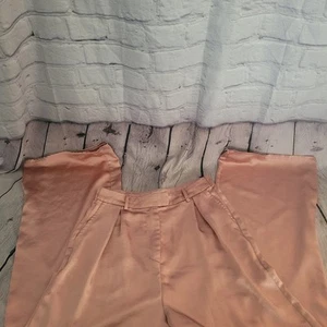 Club L London Pink Silk Wide Leg Pants Women's Size 8 - Picture 1 of 6