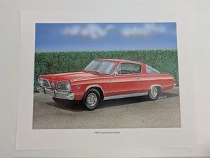 1966 Plymouth Barracuda 11x14 Poster Druck - Bild 1 von 3